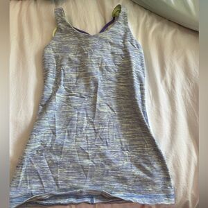 Ivivva size 10 (lululemon 2) - Blue and Purple workout tank with built in bra